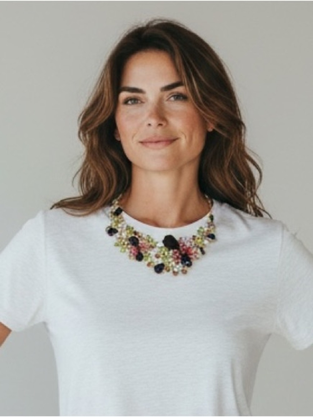 eye candy Multicolor Floral Statement Necklace